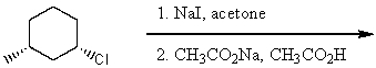 Predict the product(s) for the following reaction sequence.   A)    B)    C)    D)    E) A mixture of two of these choices