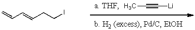Predict the product(s) for the following reaction sequence.   A)    B)    C)    D)    E) None of these choices.