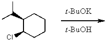 The product(s) for the following reaction would mainly be dictated by which mechanism?   A) S<sub>N</sub>1 B) S<sub>N</sub>2 C) E1 D) E2 E) None of these choices.