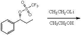 The major product(s) for the following reaction would mainly be dictated by which mechanism?   A) S<sub>N</sub>1 B) S<sub>N</sub>2 C) E1 D) E2 E) None of these choices.