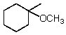 Treating 1-bromo-1-methylcyclohexane with CH<sub>3</sub>OH at room temperature would yield: A)    B)    C)    D) All of these choices. E) None of these choices.