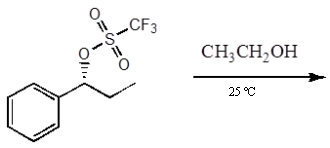 The product(s) for the following reaction would mainly be dictated by which mechanism?   A) S<sub>N</sub>1 B) S<sub>N</sub>2 C) E1 D) E2 E) None of these choices.