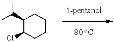 The product(s) for the following reaction would mainly be dictated by which mechanism?   A) S<sub>N</sub>1 B) S<sub>N</sub>2 C) E1 D) E2 E) None of these choices.