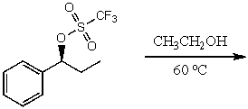 The product(s) for the following reaction would mainly be dictated by which mechanism?   A) S<sub>N</sub>1 B) S<sub>N</sub>2 C) E1 D) E2 E) None of these choices.