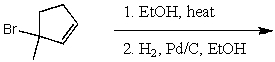 Predict the product(s) for the following reaction sequence.   A)    B)    C)    D)    E) A mixture of two of these choices.
