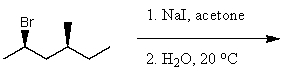 Predict the major product(s) for the following reaction sequence.   A)    B)    C)    D)    E) A 1:1 mixture of two of these choices.) 