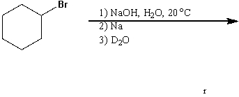 Predict the product(s) for the following reaction sequence.   A)    B)    C)    D)    E) None of these choices.