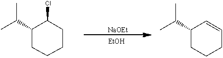 Even though sodium ethoxide is a strong nucleophile and a strong base,only one major product is observed in the reaction below.Explain why.  