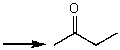 Which one of the following best represents the predicted approximate chemical shift and coupling for the hydrogen(s) indicated with the arrow?   A) 1.00 ppm,singlet B) 2.10 ppm,singlet C) 2.10 ppm,quartet D) 3.00 ppm,singlet E) 2.10 ppm,triplet