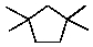 Consider the expected <sup>1</sup>H NMR spectrum of 1,1,3,3-tetramethylcyclopentane.Which of the following is likely to be observed?   A) 7 signals: all singlets B) 7 signals: 4 singlets,3 doublets C) 3 signals: all singlets D) 3 signals: one singlet,2 doublets E) 3 signals: two singlets,one doublet