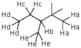 Which hydrogen would be abstracted first when mono-brominating with Br<sub>2</sub> and light?   A) H<sub>a</sub> B) H<sub>b</sub> C) H<sub>c</sub> D) H<sub>d</sub> E) H<sub>e</sub>