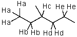 Which hydrogen would be abstracted first when mono-brominating with Br<sub>2</sub> and light?   A) H<sub>a</sub> B) H<sub>b</sub> C) H<sub>c</sub> D) H<sub>d</sub> E) H<sub>e</sub>