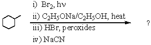 Complete the following reaction sequence: indicate regiochemical/stereochemical details as relevant.  