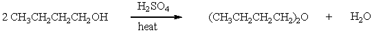 The following reaction,   is probably: A) an S<sub>N</sub>1-type reaction involving the protonated alcohol as the substrate. B) an S<sub>N</sub>2-type reaction involving the protonated alcohol as the substrate. C) an E1-type reaction involving the protonated alcohol as the substrate. D) an E2-type reaction involving the protonated alcohol as the substrate. E) an epoxidation reaction.