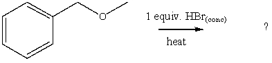 What would be the major product(s) of the following reaction   A) C<sub>6</sub>H<sub>5</sub>Br + CH<sub>3</sub>OH B) C<sub>6</sub>H<sub>5</sub>CH<sub>2</sub>Br + CH<sub>3</sub>Br C) C<sub>6</sub>H<sub>5</sub>CH<sub>2</sub>OH + CH<sub>3</sub>Br D) C<sub>6</sub>H<sub>5</sub>CH<sub>2</sub>Br + CH<sub>3</sub>OH E) C<sub>6</sub>H<sub>5</sub>CH<sub>2</sub>CH<sub>2</sub>Br