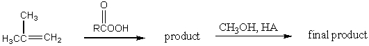 What would be the final product?   A) (CH<sub>3</sub>) <sub>2</sub>CHCH<sub>2</sub>OCH<sub>3</sub> B)    C)    D)    E)   