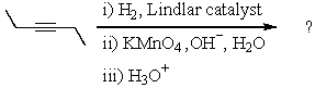 Complete the following reaction sequence,giving structural details of all key intermediates:  