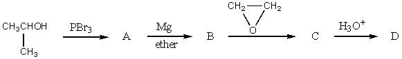 The final product,D,in the following reaction sequence,   ,would be? A)    B)    C)    D)    E)   