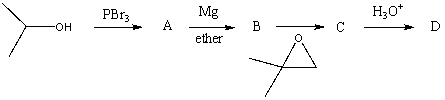 The final product,D,in the following reaction sequence   , would be: A)    B)    C)    D)    E)   