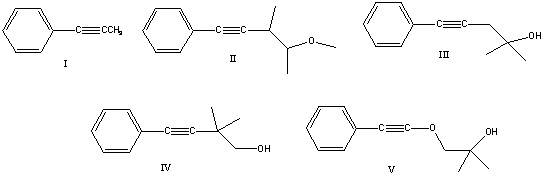 What is the product,A,that would be obtained from the following reaction sequence?     A) I B) II C) III D) IV E) V