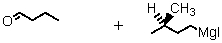 Which Grignard synthesis will produce an optically active product or product mixture? A)    B)    C)    D)    E)   