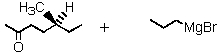 Which Grignard synthesis will produce an optically active product or product mixture? A)    B)    C)    D)    E)   