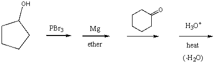 Predict the major product(s)of the following reaction sequence:  