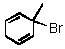 A correct IUPAC name of the compound below is:   A) 1-Bromo-1-methyl-2,5-cyclohexadiene B) 3-Bromo-3-methyl-1,4-cyclohexadiene C) 6-Bromo-6-methyl-1,4-cyclohexadiene D) 2-Bromo-2-methyl-1,3-cyclohexadiene E) None of these choices.