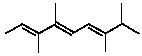 What is an IUPAC name for this triene?   A) (2E,4Z,6E) -3,4,7,8-tetramethyl-2,4,6-Nonatriene B) (2Z,4E,6E) -3,4,7,8-tetramethyl-2,4,6-Nonatriene C) (2E,4Z,6E) -2,3,6,7-tetramethyl-3,5,7-Nonatriene D) (2E,4Z,6E) -2,3,6,7-tetramethyl-3,5,7-nonatriene E) (2E,4E,6E) -3,4,7,8-tetramethyl-2,4,6-Nonatriene