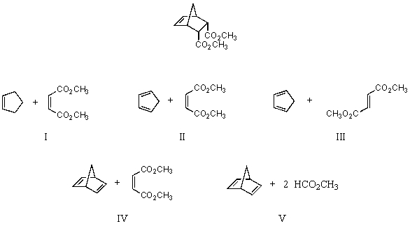 Which would be the best synthesis of the following compound?   A) I B) II C) III D) IV E) V
