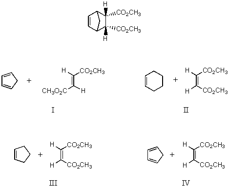 Which reaction would produce the following compound?   A) I B) II C) III D) IV E) None of these choices.