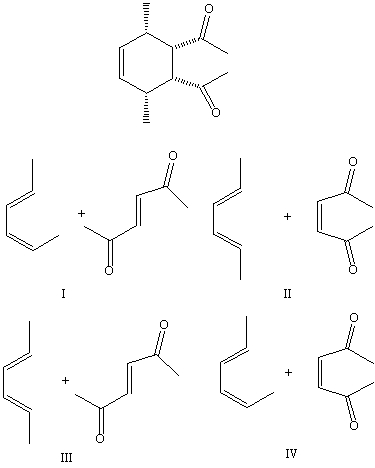 Which reaction would produce the following compound?   A) I B) II C) III D) IV E) None of these choices.