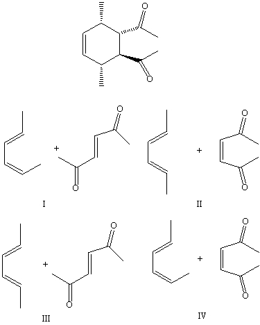 Which reaction would produce the following compound?   A) I B) II C) III D) IV E) None of these choices.
