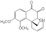 The structure below is an intermediate along the way to the production of synthetic morphine.It is produced through a Diels-Alder cycloaddition reaction.Which combination of diene and dieneophile will result in its preparation?  