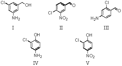 4-Amino-2-chlorobenzaldehyde is:   A) I B) II C) III D) IV E) V