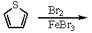 If thiophene is an aromatic molecule and reacts similarly to benzene,how many (neutral) monobromothiophenes could be obtained in the following reaction?   A) 1 B) 2 C) 3 D) 4 E) 5