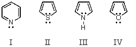 Which compound would you NOT expect to be aromatic?     A) I B) II C) III D) IV E) V
