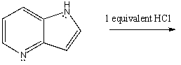 Predict the product of the reaction of one equivalent of hydrochloric acid with the organic compound shown:  