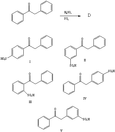 The major product,D,of the following reaction,   would be: A) I B) II C) III D) IV E) V