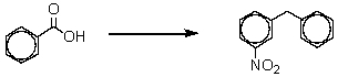 Which is the best sequence of reactions for the following transformation?   A) i) SOCl<sub>2</sub>; ii) C<sub>6</sub>H<sub>6</sub>,AlCl<sub>3</sub>; iii) Zn(Hg) ,HCl; iv) HNO<sub>3</sub>,H<sub>2</sub>SO<sub>4</sub> B) i) SOCl<sub>2</sub>; ii) HNO<sub>3</sub>,H<sub>2</sub>SO<sub>4</sub>; iii) C<sub>6</sub>H<sub>6</sub>,AlCl<sub>3</sub>; iv) H<sub>2</sub>,Ni C) i) HNO<sub>3</sub>,H<sub>2</sub>SO<sub>4</sub>; ii) SOCl<sub>2</sub>; iii) C<sub>6</sub>H<sub>6</sub>,AlCl<sub>3</sub>; iv) Zn(Hg) ,HCl D) i) PBr<sub>3</sub>; ii) HNO<sub>3</sub>,H<sub>2</sub>SO<sub>4</sub>; iii) C<sub>6</sub>H<sub>6</sub>,AlCl<sub>3</sub>; iv) NaBH<sub>4</sub>,H<sub>2</sub>O E) Two of these syntheses are satisfactory.