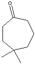 What is the correct IUPAC name for the following compound?   A) 5,5-Dimethyl-2-heptanone B) 5-Ethyl-5,5-dimethyl-methyl-2-octanone C) 5,5-Dimethylcycloheptanone D) 4,4-Dimethylcycloheptanone E) 3,3-Dimethylcycloheptanone
