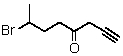 Which is the proper name for the structure shown below?   A) 7-Bromo-1,4-octynal B) 7-Bromo-1,4-octynone C) 2-Bromo-5,7-octynal D) 7-Bromo-7-methyl-1-heptyne-3-ketone E) 7-Bromo-1-octyn-4-one