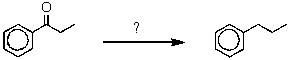 Which reagent(s) could be used to carry out the following transformation?   A) Zn(Hg) ,HCl,reflux B) LiAlH<sub>4</sub>,ether C) HSCH<sub>2</sub>CH<sub>2</sub>SH,BF<sub>3</sub>; then Raney Ni (H<sub>2</sub>)  D) All of these choices. E) Two of these choices.