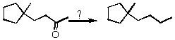 The following reduction can be carried out with which reagent(s) ?   A) Zn(Hg) ,HCl B) i) HSCH<sub>2</sub>CH<sub>2</sub>SH,BF<sub>3</sub> ; ii) Raney Ni (H<sub>2</sub>)  C) H<sub>2</sub>NNH<sub>2</sub>,KOH D) None of these choices. E) All of these choices.