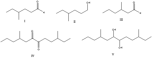 Select the structure of the major product in the following reaction.     A) I B) II C) III D) IV E) V