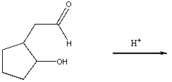 Complete the following reaction sequence,giving structural details of all significant intermediates and the final product.  