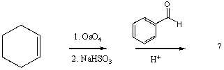 Complete the following reaction sequence,giving structural details of all significant intermediates.  