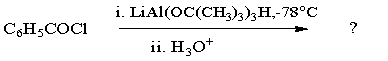 What would be the final organic product of the following reaction?   A) C<sub>6</sub>H<sub>5</sub>CO<sub>2</sub>H B) C<sub>6</sub>H<sub>5</sub>CH<sub>3</sub> C) C<sub>6</sub>H<sub>5</sub>COOCH<sub>3</sub> D) C<sub>6</sub>H<sub>5</sub>CHO E) C<sub>6</sub>H<sub>5</sub>CH<sub>2</sub>OH
