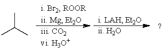 What would be the final organic product of the following reaction?   A) 2,2-Dimethylpropanoic acid B) Methyl 2,2-dimethylpropanoate C) 2,2-Dimethyl-1-propanol D) t-Butyl methyl ether E) 3,3-Dimethyl-2-butanone