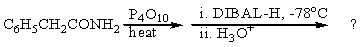 What would be the final product?   A) C<sub>6</sub>H<sub>5</sub>CH<sub>2</sub>CO<sub>2</sub>CH<sub>3</sub> B) C<sub>6</sub>H<sub>5</sub>CH<sub>2</sub>CH<sub>2</sub>NHCH<sub>3</sub> C) C<sub>6</sub>H<sub>5</sub>CH<sub>2</sub>COCH<sub>3</sub> D) C<sub>6</sub>H<sub>5</sub>CH<sub>2</sub>CH(CH<sub>3</sub>) CN E) C<sub>6</sub>H<sub>5</sub>CH<sub>2</sub>CHO